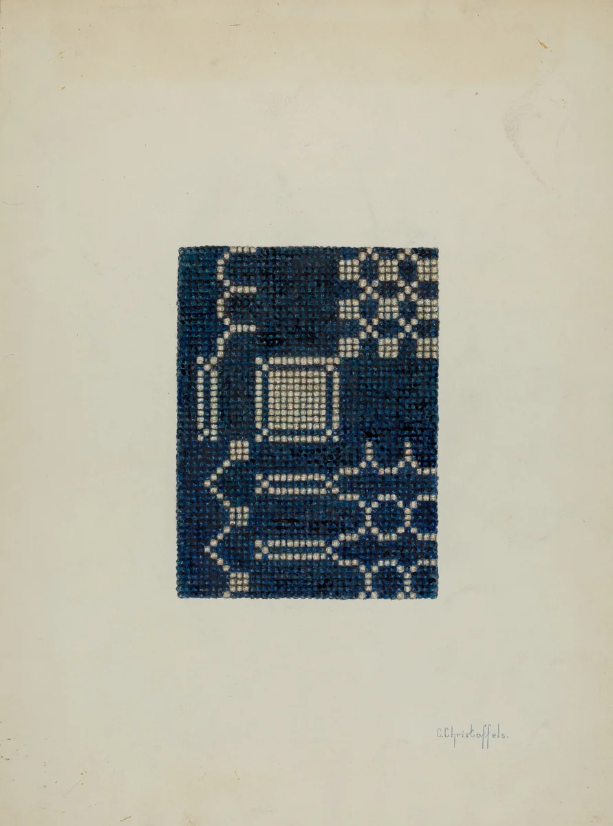 Coverlet (Section of) by Cornelius Christoffels, index of american design, 1940