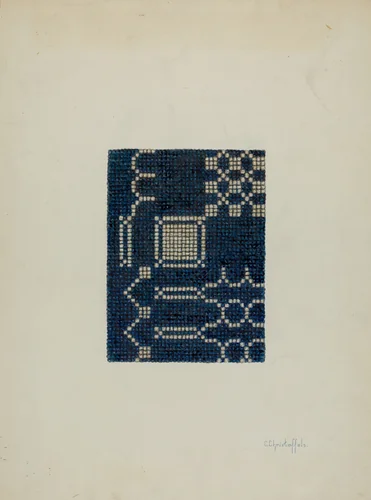 Coverlet (Section of) by Cornelius Christoffels, index of american design, 1940