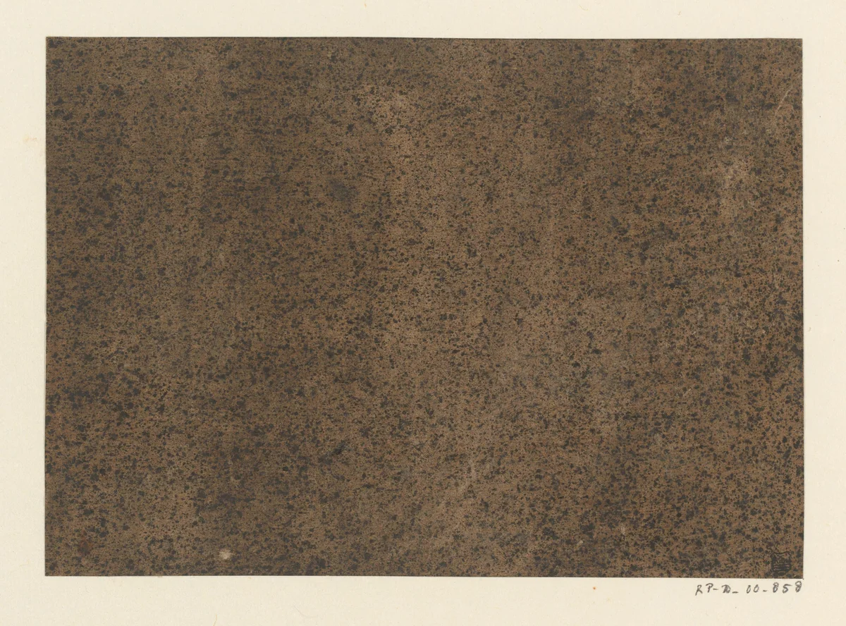 Zwart gespikkeld bruin papier by anonymous, other, 1750-1900