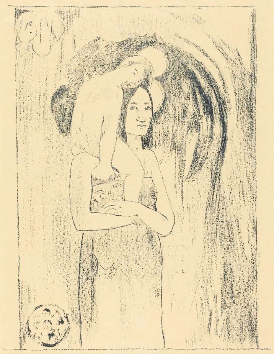 Ia Orana Maria (We Greet Thee, Mary) by Paul Gauguin, print, 1894