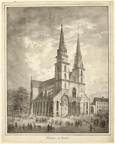 Münster zu Basel by Domenico Quaglio, print, 1823
