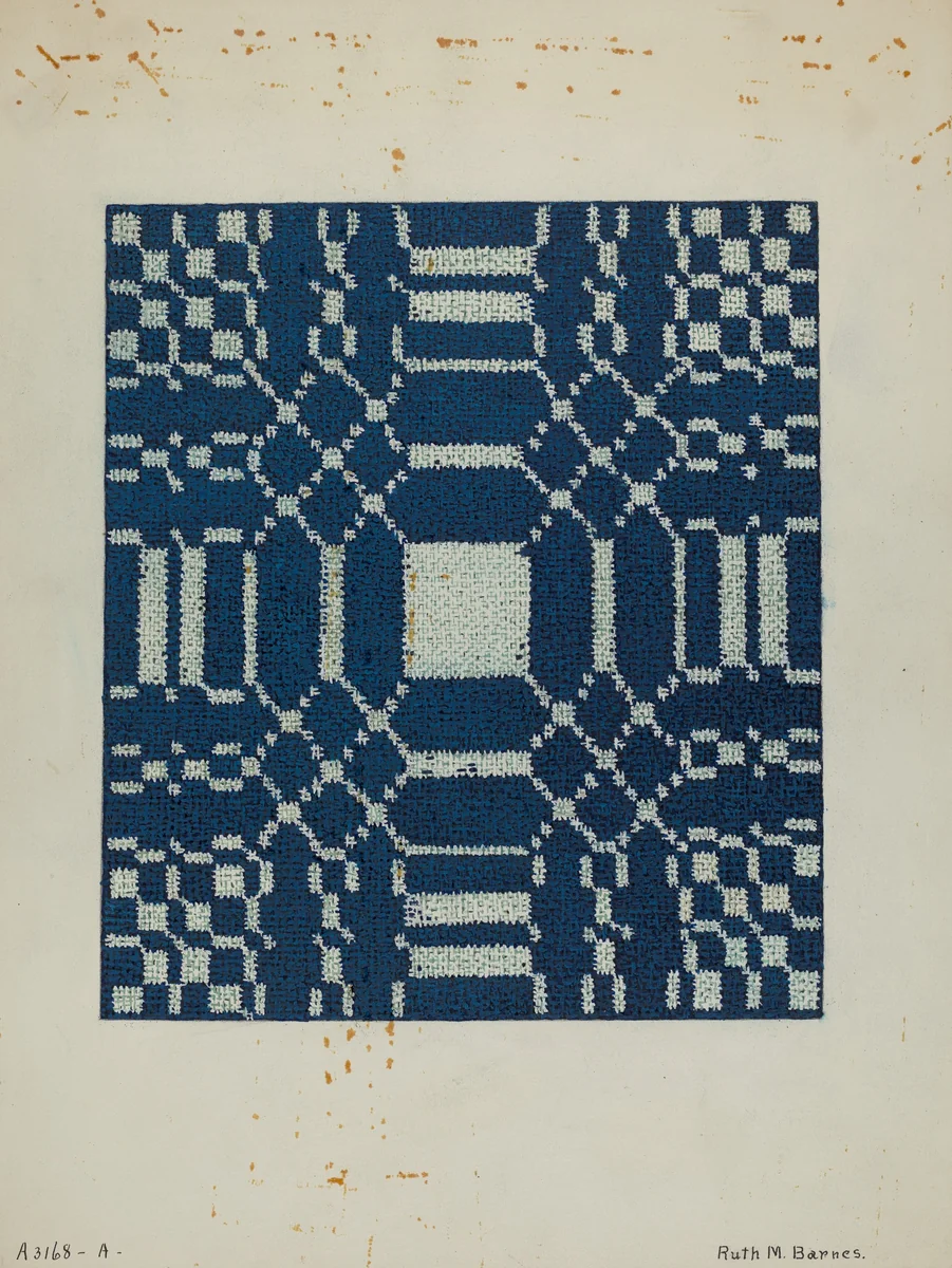 Coverlet by Ruth M. Barnes, index of american design, 1940