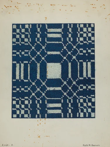 Coverlet by Ruth M. Barnes, index of american design, 1940