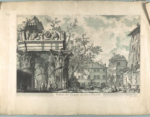 Veduta del Tempio di Giove Tonante by Giovanni Battista Piranesi, print, 1740-1769
