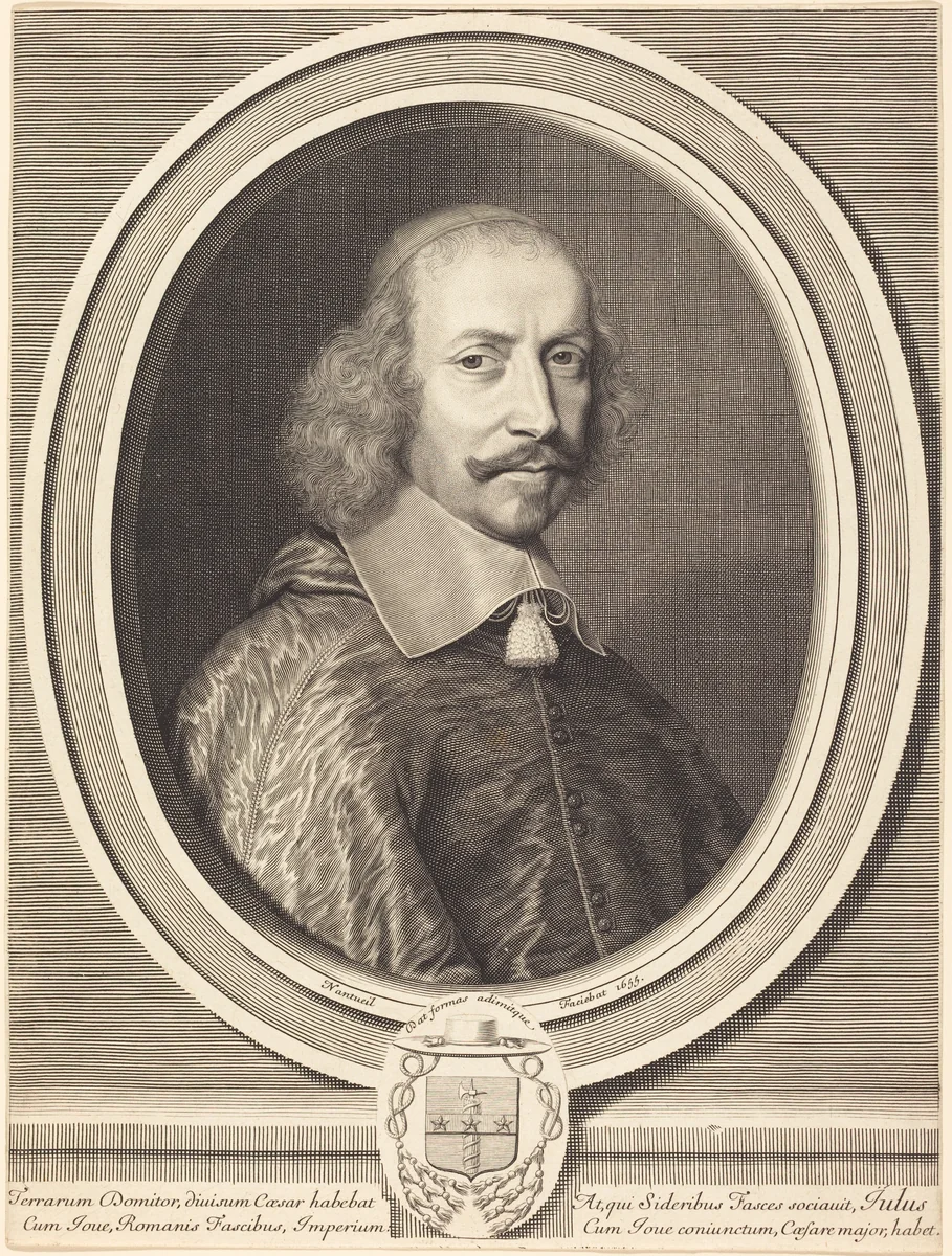 Cardinal Jules Mazarin by Robert Nanteuil, print, 1655