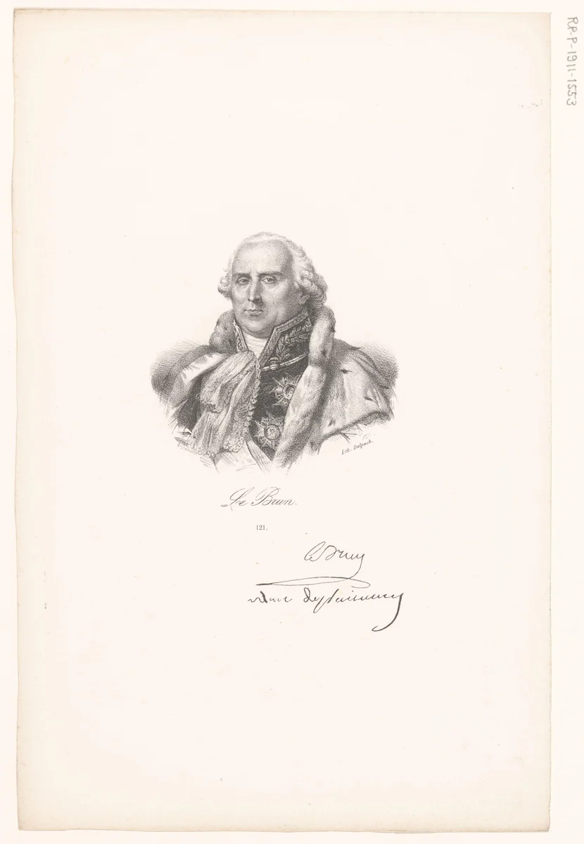 Portret van Charles-François Lebrun by anonymous, print, 1818-1842