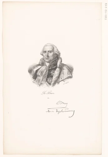 Portret van Charles-François Lebrun by anonymous, print, 1818-1842
