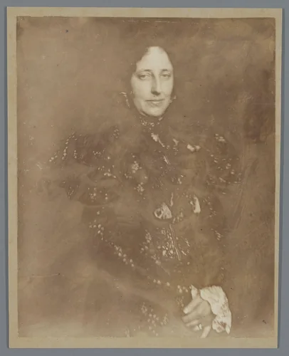 Portret van Johanna Stam, de echtgenote van de schilder Herman van der Weele by anonymous, photograph, 1880-1900