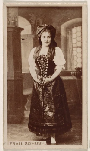 Frau Sohush, from the Actresses series (N245) issued by Kinney Brothers to promote Sweet Caporal Cigarettes by Kinney Brothers Tobacco Company, photograph, 1890