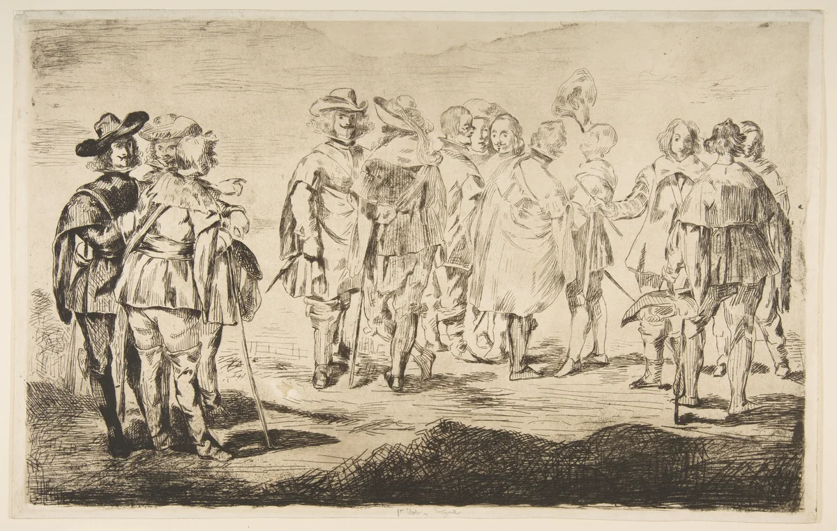 The Little Cavaliers, after "Velázquez" by Edouard Manet, print, 1861-1862