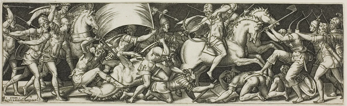 Combats and Triumphs by Etienne Delaune, print, 1540-1583