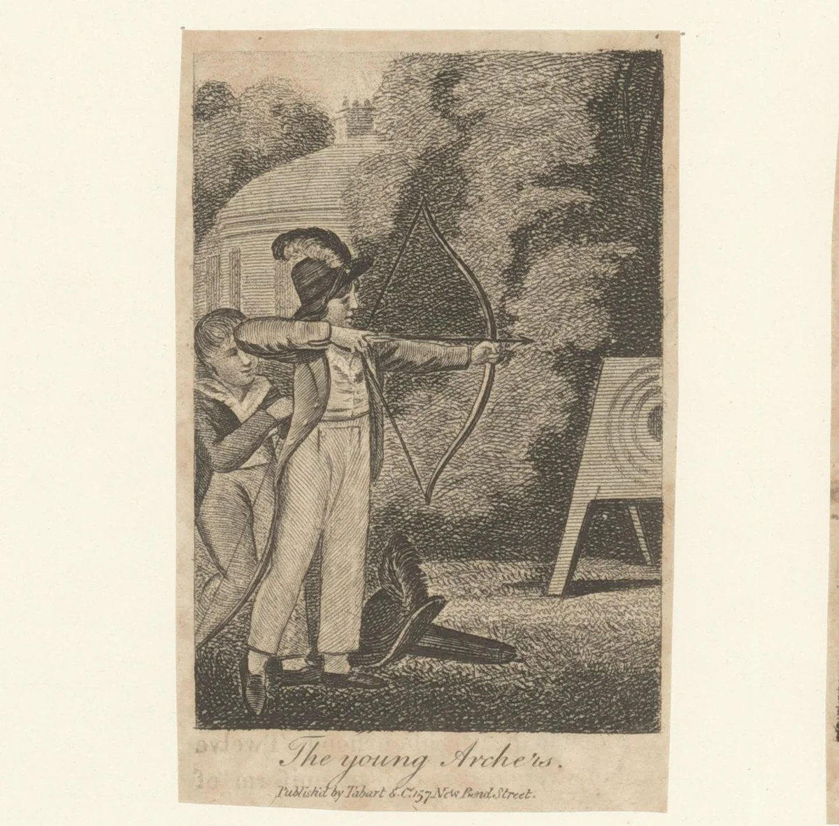 Kinderen schieten met een boog by anonymous, print, 1812