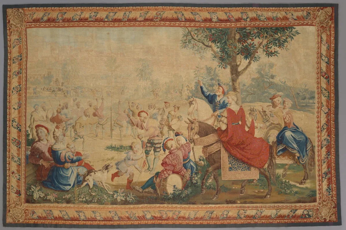 Month of May: Scene of May Day Festival by Gobelins Manufactory, textile, 1723-1774