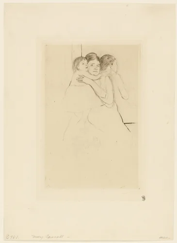 Mother Berthe Holding Her Child by Mary Cassatt, print, 1889