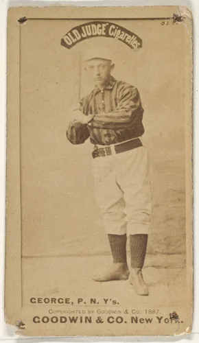 Bill George, Pitcher, New York, from the Old Judge series (N172) for Old Judge Cigarettes by Goodwin & Company, photograph, 1887