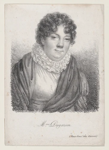 Portrait of Mme. Dugazon by Jules Boilly, print, 1810-1836