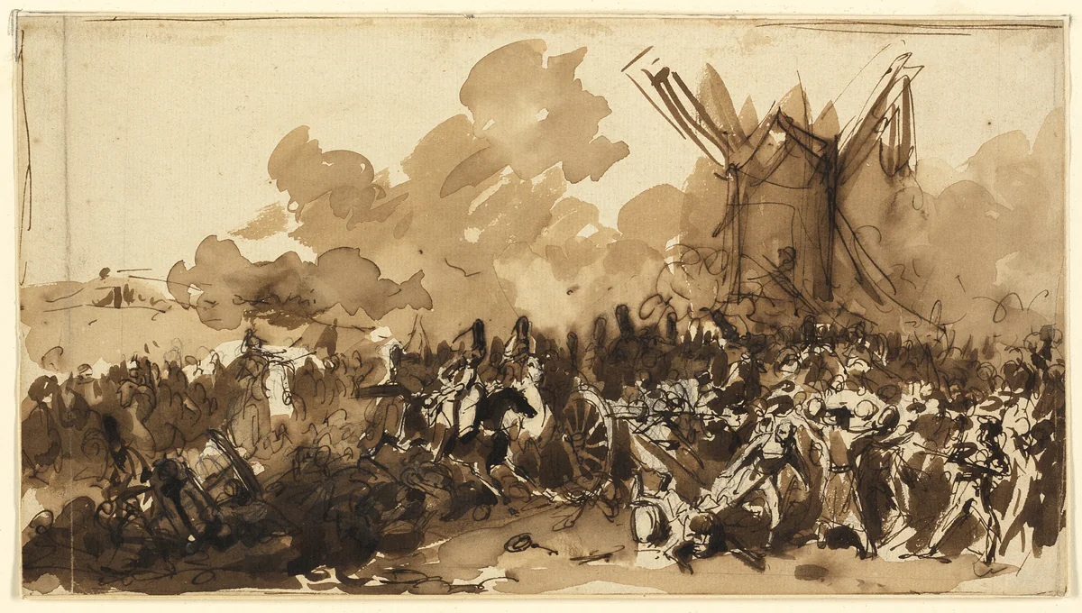 Study by Denis Auguste Marie Raffet, drawing, 1833