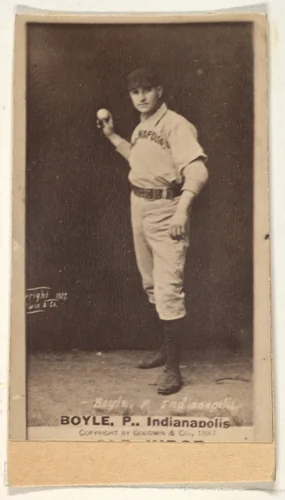 Boyle, Pitcher, Indianapolis, from the Old Judge series (N172) for Old Judge Cigarettes by Goodwin & Company, photograph, 1887