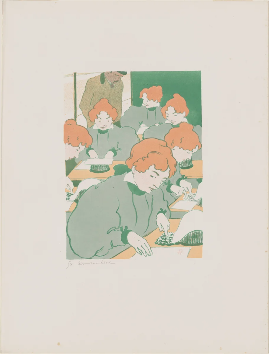 Les petits machines à écrire by Hermann Paul, print, 1896