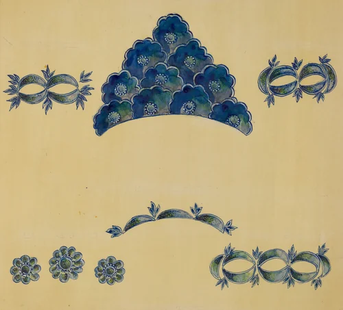 Decoration for Stoneware by A. Zimet, index of american design, 1935-1942