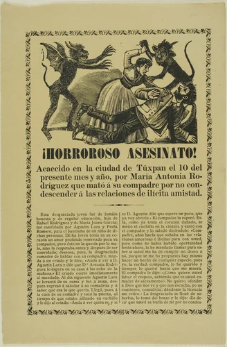 Horrible Murder! by José Guadalupe Posada, print, 1880-1890