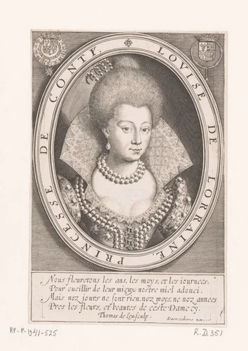 Portret van Louise de Lorraine by Unknown, print, 1576-1614