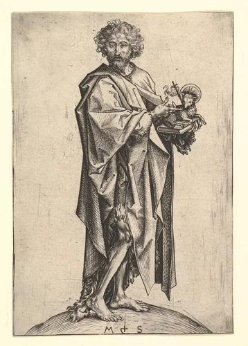St. John the Baptist by Martin Schongauer, print, 1470-1491