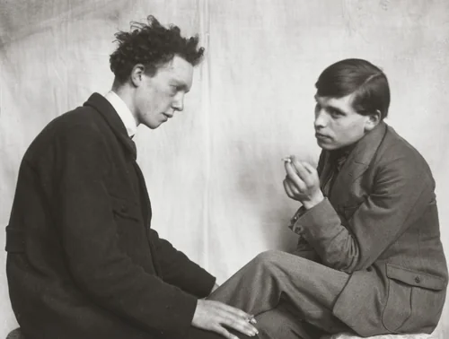 Bohemians [Willi Bongard and Gottfried Brockmann] by August Sander, photograph, 1922