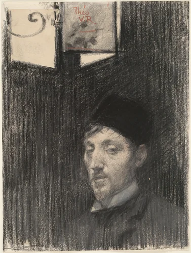 Self-Portrait by Théo van Rysselberghe, drawing, 1888