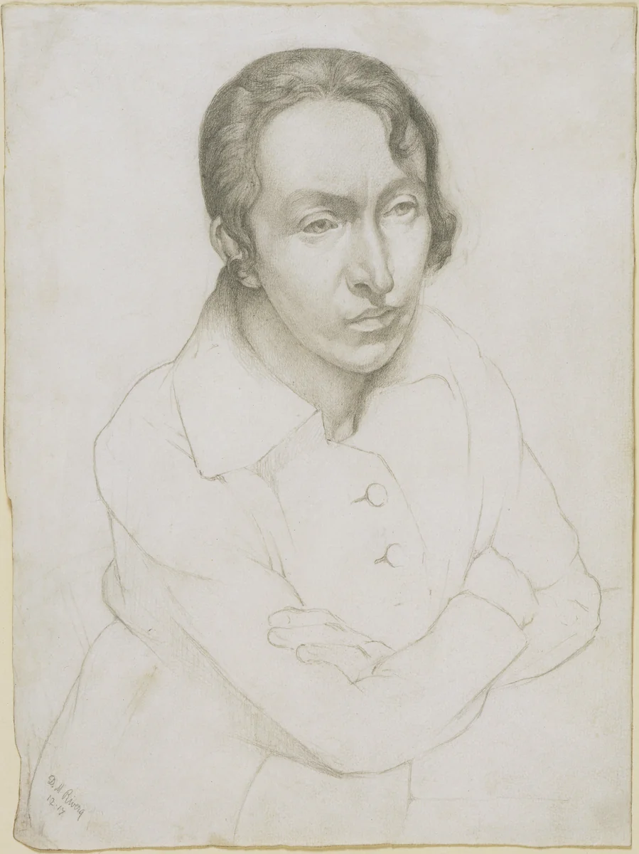 Angeline Beloff by Diego Rivera, drawing, 1917