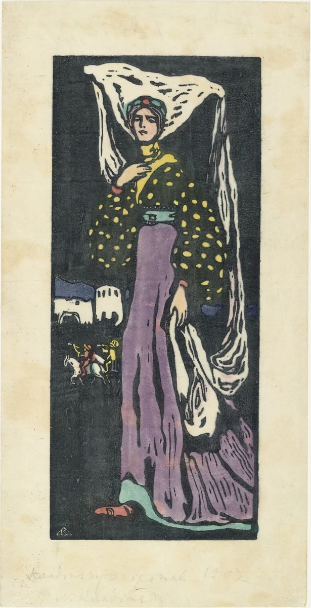 The Night - Large Version (Die Nacht - Grosse Fassung) by Wassily Kandinsky, print, 1903