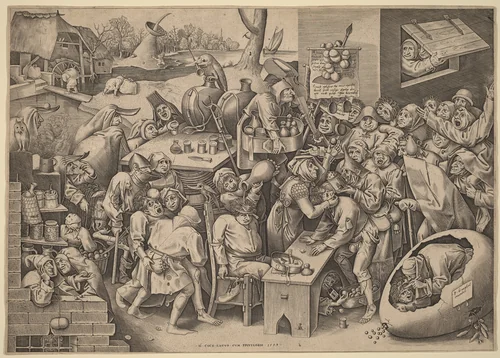 The Witch of Malleghem by Pieter van der Heyden
Pieter Bruegel the Elder
Hieronymus Cock, print, 1559