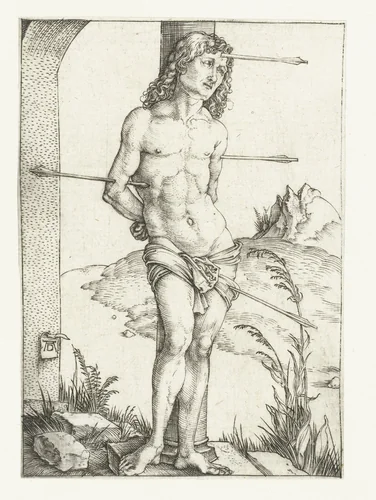 Heilige Sebastiaan by Unknown, print, 1497-1501