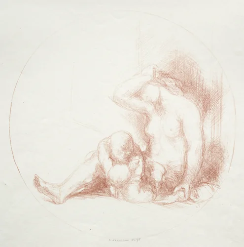 Playmates by Charles Hasslewood Shannon, print, 1907