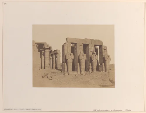 The Memnonium or Rameseiom, Thebes by Robert Murray, photograph, 1852-1855
