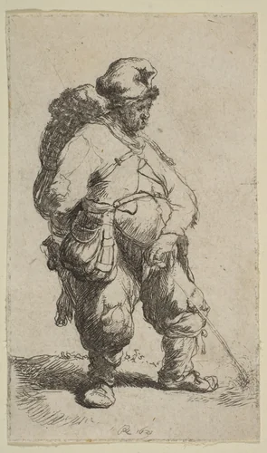 A Man Making Water by Rembrandt van Rijn, print, 1630