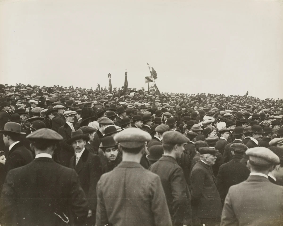 Demonstration Against the Military Draft, Pré Saint-Gervais, Paris by Unidentified Photographer, photograph, 1914