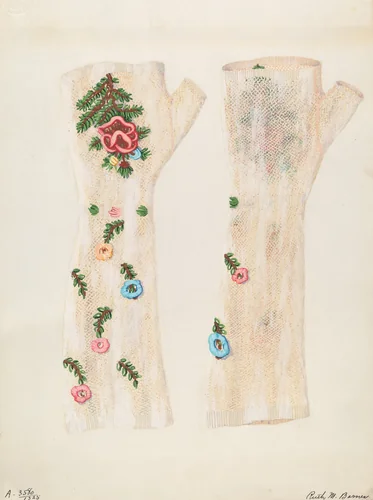 Mitts by Ruth M. Barnes, index of american design, 1937