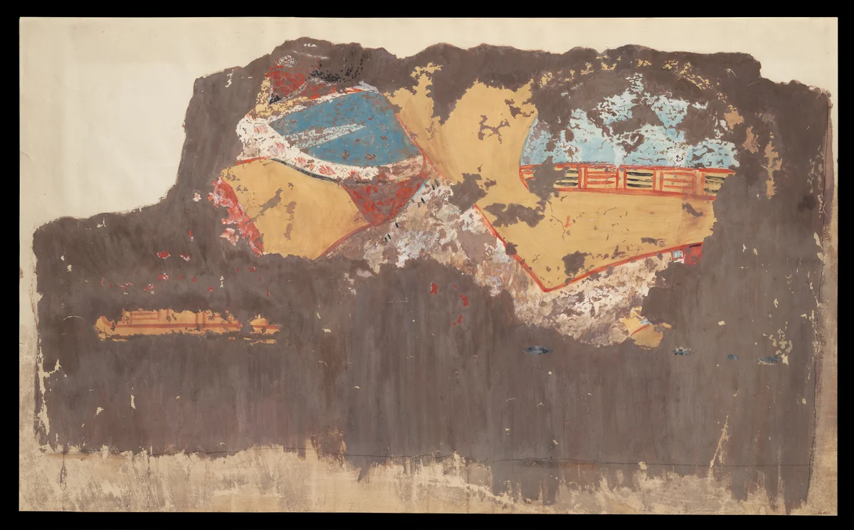 Syrian Kneeling to the Left, Palace of Amenhotep III at Malqata by William J Palmer-Jones, artwork, -1390--1353