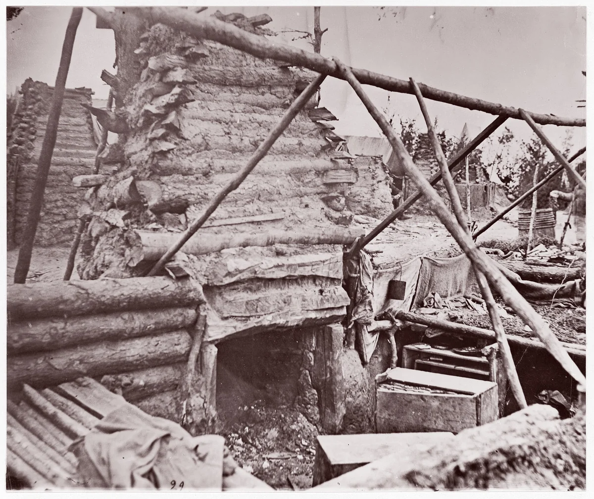 Abandoned Camp, Falmouth, Virginia by Andrew Joseph Russell, photograph, 1862