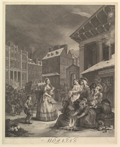 Morning: The Four Times of the Day by William Hogarth, print, 1738
