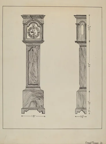 Clock by Ernest A. Towers, Jr., index of american design, 1936