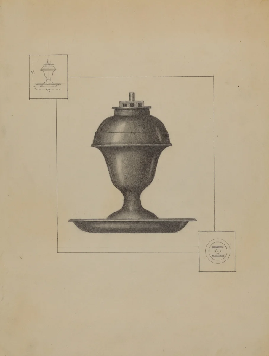 Lamp by Herman Bader, index of american design, 1936