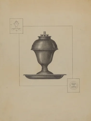 Lamp by Herman Bader, index of american design, 1936