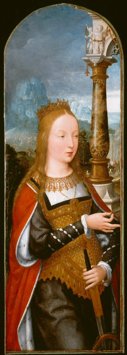 Saint Catherine by Jean Bellegambe, painting, 1515-1525