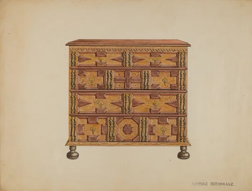 Chest of Drawers by Lorenz Rothkranz, index of american design, 1935-1942