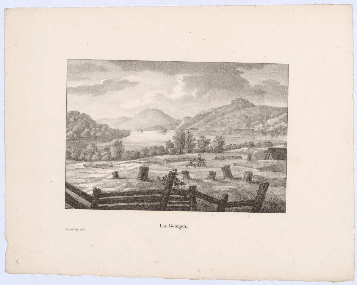 Lac Georges by Charlotte Bonaparte, print, 1824