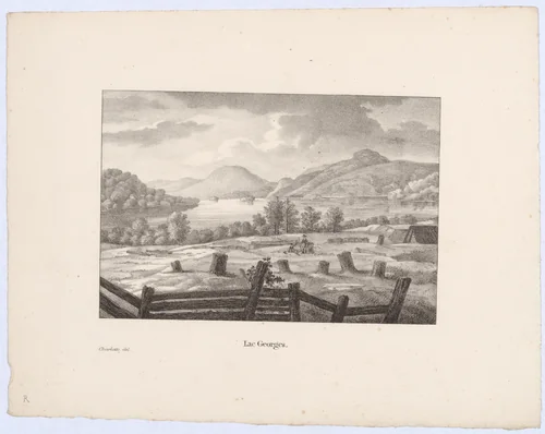 Lac Georges by Charlotte Bonaparte, print, 1824