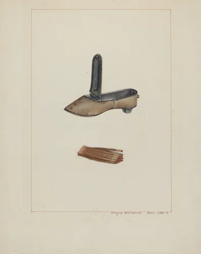 Slipper Match Box by Regina Henderer, index of american design, 1938