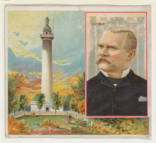 George Abel, The Baltimore Sun, from the American Editors series (N35) for Allen & Ginter Cigarettes by Allen & Ginter, print, 1887